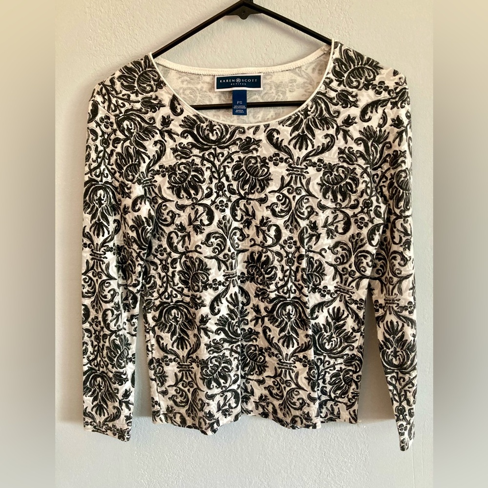 Karen Scott Petites - Long Sleeve Tee - PS